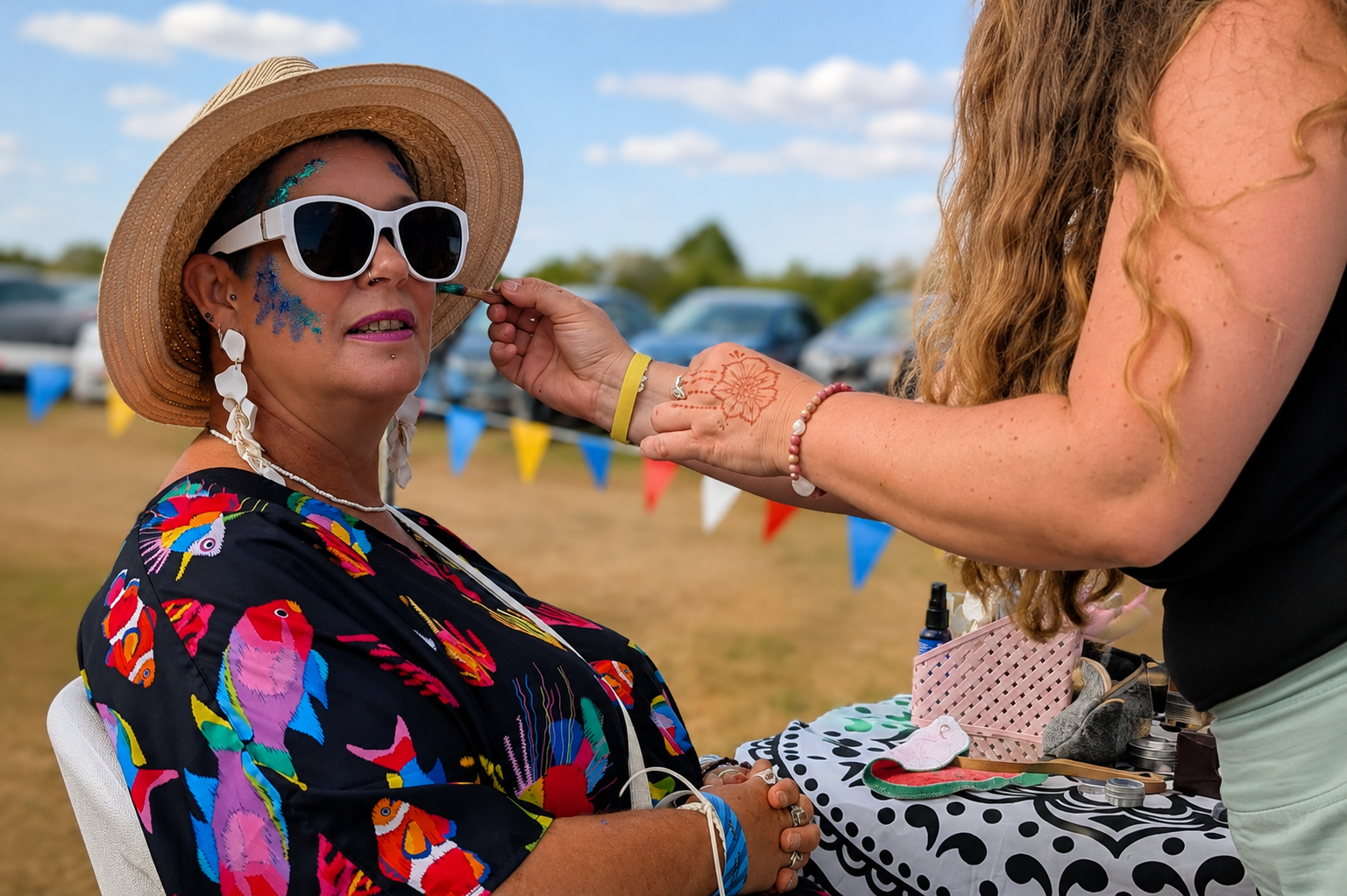 Festival glitter application